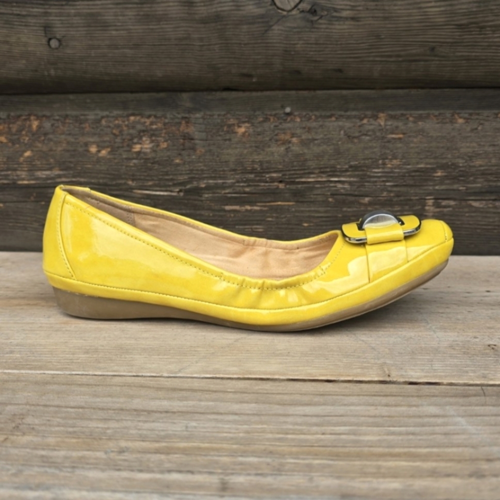 Naturalizer N5 Comfort Voylan Y2K Indie Sleaze Sqaure Toe Buckle Flats 7.5M - Picture 15 of 16